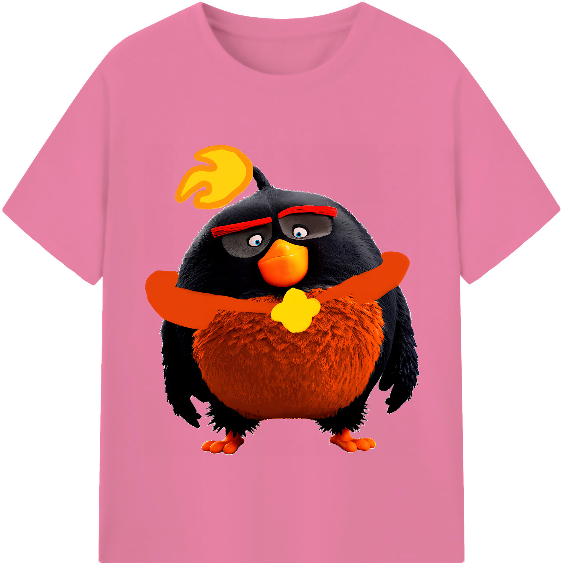 （画像用） Angry Birds アングリーバード 綿100％半袖Tシャツ（フロントプリント）